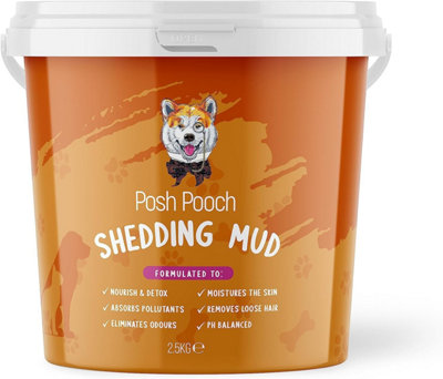 Posh Pooch Dog Shedding Mud Wash Rich In VitaminsNatural Detoxing Hydrating Nourishing Deshedding Hair Remover Moisturising Relief (2.5Kg) from B&Q