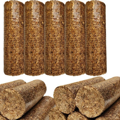 Hardwood Briquettes 20Kg 290mm Briquettes Break To Size Fire Logs from B&Q