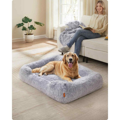 B&Q -  Soft Padded Pet Sofa Bed With Raised SidesWashable Removable CoverNon-Slip BottomGrey Ombré
