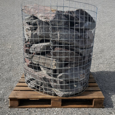 Erth Stone Plum Slate Gabion Stones 850Kg Bulk Bag from B&Q