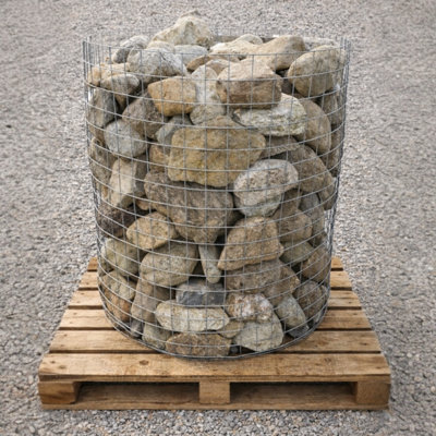 Erth Stone Cobble Gabion Stones 850Kg Bulk Bag from B&Q