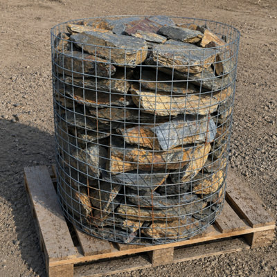 Erth Stone Grey Slate Gabion Stones 850Kg Bulk Bag from B&Q