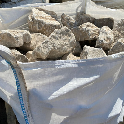 Erth Stone Limestone Gabion Stones 850Kg Bulk Bag from B&Q