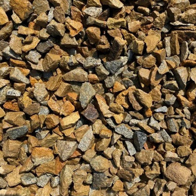 Erth Stone 10mm Golden / Silver Granite Chippings 850Kg Bulk Bag from B&Q