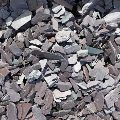 Erth Stone 20mm Plum Slate Chippings 850Kg Bulk Bag from B&Q