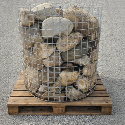 Erth Stone 300-400mm Garden Boulders 850Kg Bulk Bag from B&Q