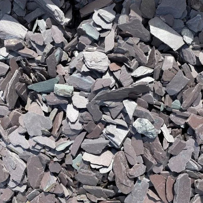 Erth Stone Plum Slate Mulch 850Kg Bulk Bag from B&Q