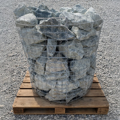 Erth Stone Green Granite Rockery Stones 850Kg Bulk Bag from B&Q
