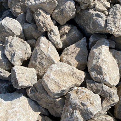 Erth Stone Limestone Pond Edging Stones 850Kg Bulk Bag from B&Q