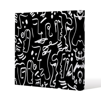 Andrew Lee Geometric Shapes Repeating (Canvas Print) / 61 X 61 X 4Cm from B&Q