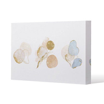 Andrew Lee BlueWhiteBeige Watercolor Illustration & Elements (Canvas Print) / 61 X 41 X 4Cm from B&Q