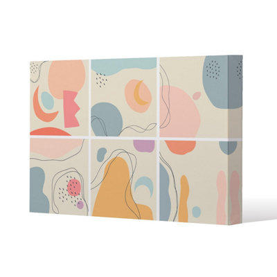 Andrew Lee Various Shapes And Doodle Objects (Canvas Print) / 46 X 31 X 4Cm from B&Q