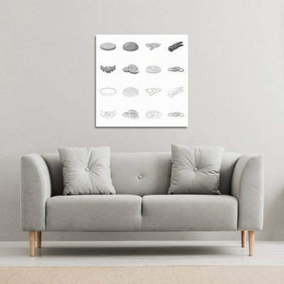 Andrew Lee Burger And Sandwich Icon (Canvas Print) / 114 X 114 X 4Cm from B&Q
