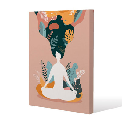 Andrew Lee MindfulnessMeditation And Yoga Woman (Canvas Print) / 114 X 77 X 4Cm from B&Q