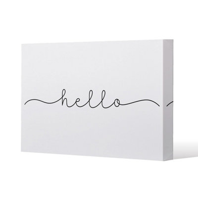 Andrew Lee Text Hello (Canvas Print) / 152 X 101 X 4Cm from B&Q