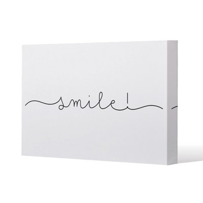 Andrew Lee Text Smile (Canvas Print) / 61 X 91 X 4Cm from B&Q