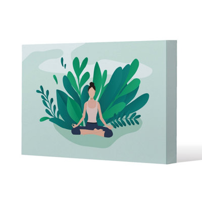 Andrew Lee Woman Meditating (Canvas Print) / 114 X 77 X 4Cm from B&Q