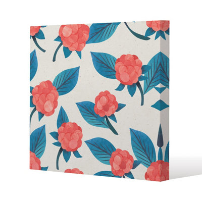 Andrew Lee Watercolour Floral Pattern (Canvas Print) / 114 X 114 X 4Cm from B&Q