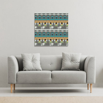 Andrew Lee Tribal ArtEgyptian Vintage Ethnic Silhouettes (Canvas Print) / 61 X 61 X 4Cm from B&Q