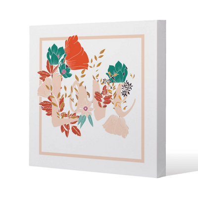 Andrew Lee Love & Flowers (Canvas Print) / 77 X 77 X 4Cm from B&Q