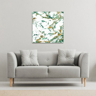 Andrew Lee Green & Golden Marble (Canvas Print) / 127 X 127 X 4Cm from B&Q