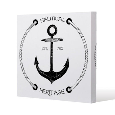 Andrew Lee Nautical Anchor (Canvas Print) / 61 X 61 X 4Cm
