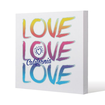 Andrew Lee Love California (Canvas Print) / 61 X 61 X 4Cm from B&Q