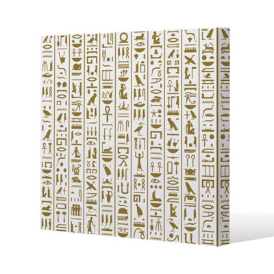 Andrew Lee Acient Egyptian Heiroglyphs (Canvas Print) / 114 X 114 X 4Cm from B&Q