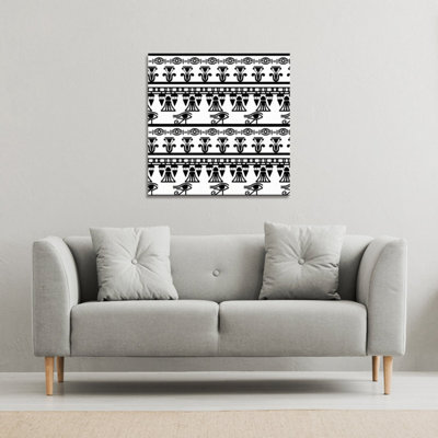 Andrew Lee Egyptian Eye Of Horus Heiroglyphs (Canvas Print) / 46 X 46 X 4Cm from B&Q
