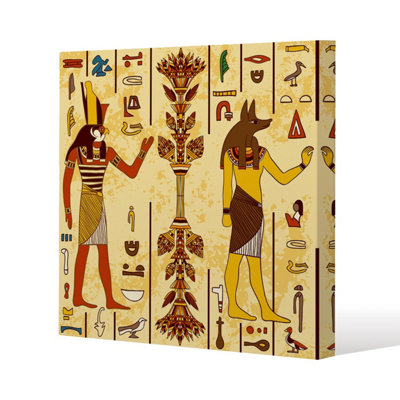 Andrew Lee Egyptian Drawings (Canvas Print) / 46 X 46 X 4Cm from B&Q