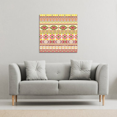 Andrew Lee Aztec American Indian Pattern (Canvas Print) / 61 X 61 X 4Cm from B&Q