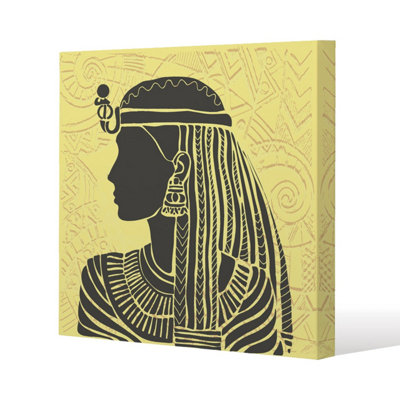 Andrew Lee Egyptian Women On Yellow (Canvas Print) / 90 X 90 X 4Cm from B&Q