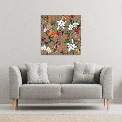 Andrew Lee Selection Of Flowers (Canvas Print) / 61 X 61 X 4Cm from B&Q