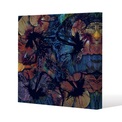 Andrew Lee Grunge Flower Print (Canvas Print) / 77 X 77 X 4Cm from B&Q