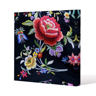 Andrew Lee Vibrant Flowers (Canvas Print) / 90 X 90 X 4Cm from B&Q