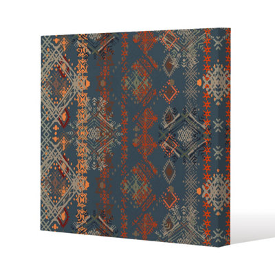 Andrew Lee Ethnic Boho Distressed Pattern (Canvas Print) / 127 X 127 X 4Cm from B&Q