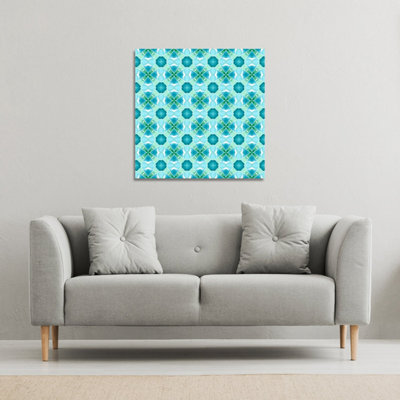 Andrew Lee Green Cool Boho Chic Summer (Canvas Print) / 77 X 77 X 4Cm from B&Q