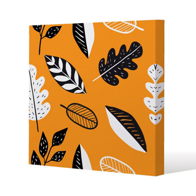Andrew Lee Doodle Leaves (Canvas Print) / 127 X 127 X 4Cm from B&Q