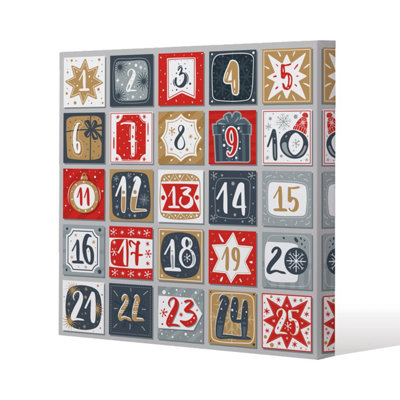B&Q -  December Advent Calendar (Canvas) / 77 X 77 X 4Cm
