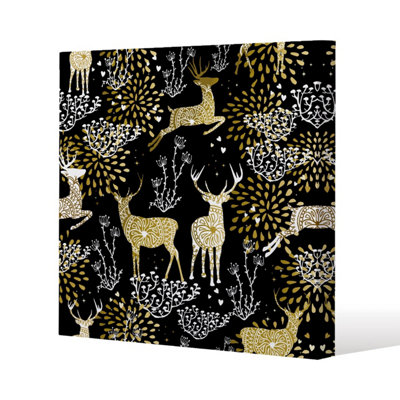Andrew Lee Golden Christmas (Canvas) / 77 X 77 X 4Cm