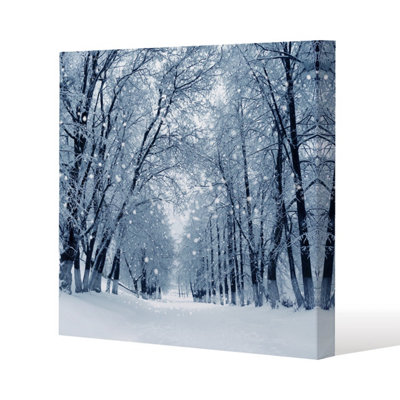 Andrew Lee Snowstorm In Park (Canvas) / 114 X 114 X 4Cm from B&Q