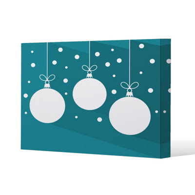 Andrew Lee Green Christmas Baubles (Canvas) / 77 X 51 X 4Cm from B&Q