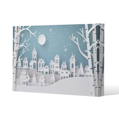 Andrew Lee Winter Snow Urban Countryside (Canvas) / 31 X 41 X 4Cm from B&Q