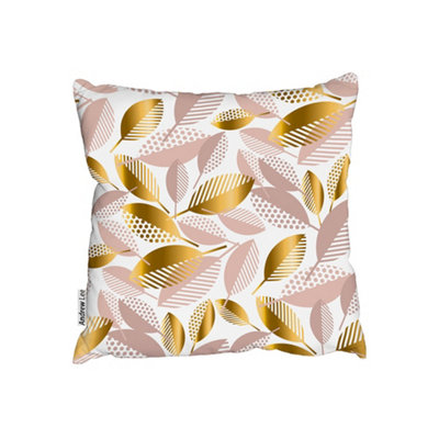 Andrew Lee Pastel Rose And Gold Autumn (Outdoor Cushion) / 60Cm X 60Cm from B&Q