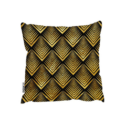 Andrew Lee Golden Art Deco (Outdoor Cushion) / 60Cm X 60Cm from B&Q