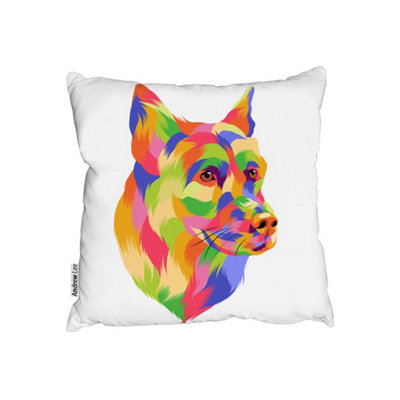 Andrew Lee Amazing Illustration Dog Pop Art (Outdoor Cushion) / 60Cm X 60Cm from B&Q