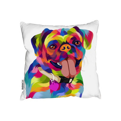 Andrew Lee Amazing Illustration Pop Art Dog (Outdoor Cushion) / 45Cm X 45Cm from B&Q