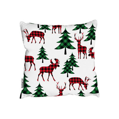 Andrew Lee Buffalo Plaid Woodland (Outdoor Cushion) / 60Cm X 60Cm from B&Q