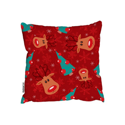 Andrew Lee Reindeer And Tree Pattern (Outdoor Cushion) / 60Cm X 60Cm from B&Q