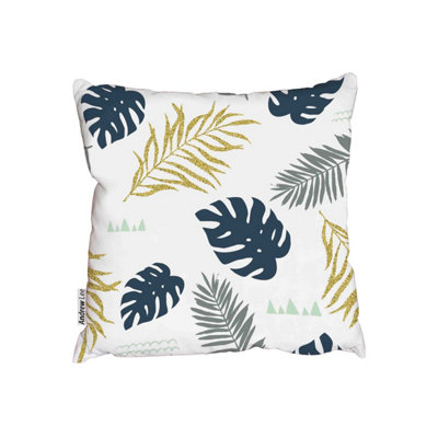 Andrew Lee Tropical And Golden Leaves (Outdoor Cushion) / 45Cm X 45Cm from B&Q